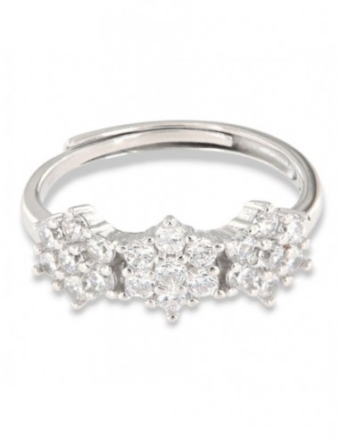 Anello Argento Rodiato Trilogy Gambo Regolabile [44c33f9d]