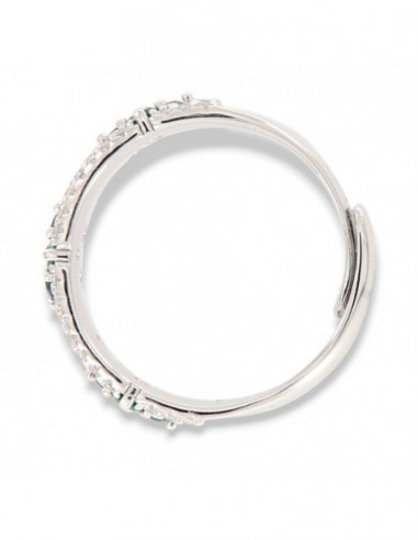 Anello Argento Rodiato Fascia Zirconi Pavè [4d12b879]
