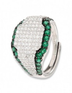 Anello Argento Rodiato Chevalier Zirconi Pavè [8994c547]