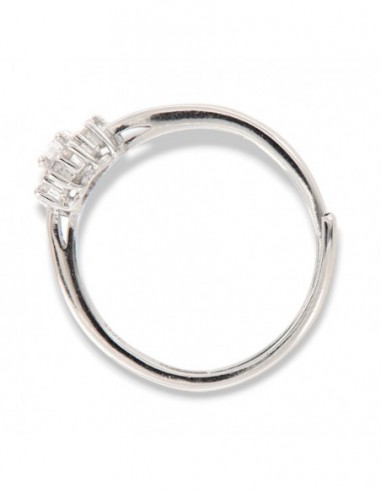 Anello Argento Rodiato Principessa Bianca 4x3MM [5ff96b7d]