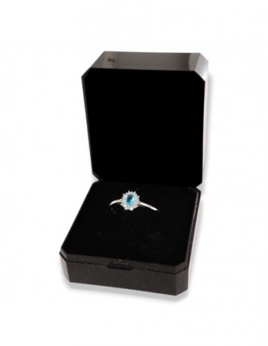 Anello Argento Rodiato Principessa Celesti 4x3MM [3f9b5877]