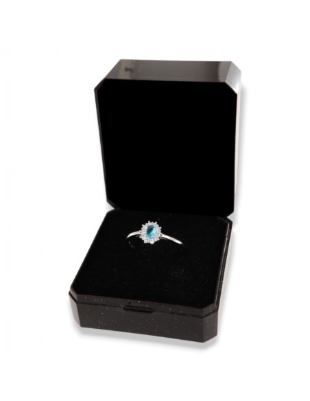 Anello Argento Rodiato Principessa Celesti 4x3MM [3f9b5877]
