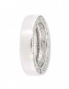 ANELLO ARGENTO FASCIA LARGA ZIRCONI LATERALI [32ccfcef]