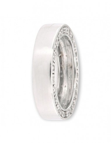 ANELLO ARGENTO FASCIA LARGA ZIRCONI LATERALI [32ccfcef]