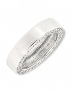 ANELLO ARGENTO FASCIA LARGA ZIRCONI LATERALI [32ccfcef] 2