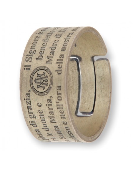 ANELLO ARGENTO SATINATO FASCIA INCISIONE ESTERNA [53698c46]