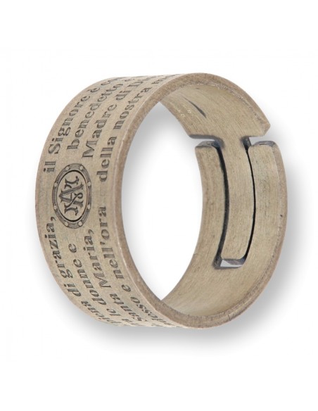 ANELLO ARGENTO SATINATO FASCIA INCISIONE ESTERNA [d9e22d45]