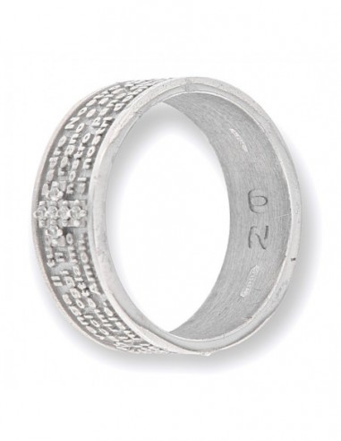 ANELLO ARGENTO FASCIA INCISIONE EST. PADRE NOSTRO [d7bb9c46]