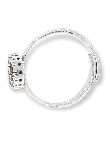 Anello Argento Rodiato Incisione Madonna Miracolo. [50174447]