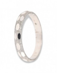 Anello Argento Rodiato Fascetta Diamantata [cc49caff]