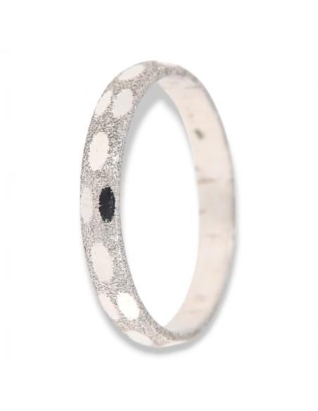 Anello Argento Rodiato Fascetta Diamantata [cc49caff]