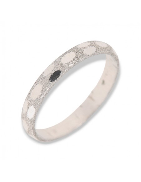 Anello Argento Rodiato Fascetta Diamantata [3a78dabf]
