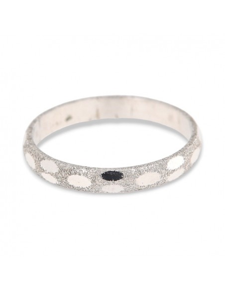 Anello Argento Rodiato Fascetta Diamantata [51131fa8]