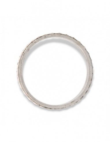 Anello Argento Rodiato Fascetta Tagli Trasversali [1d7257a0]