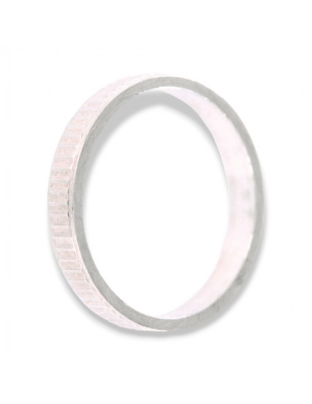 Anello Argento Rodiato Fascetta Tagli Orizzontali [2dc34ea5]