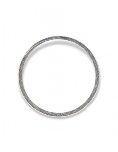 Anello Argento Rodiato Fascetta Tagli Orizzontali [9ade8fa1]