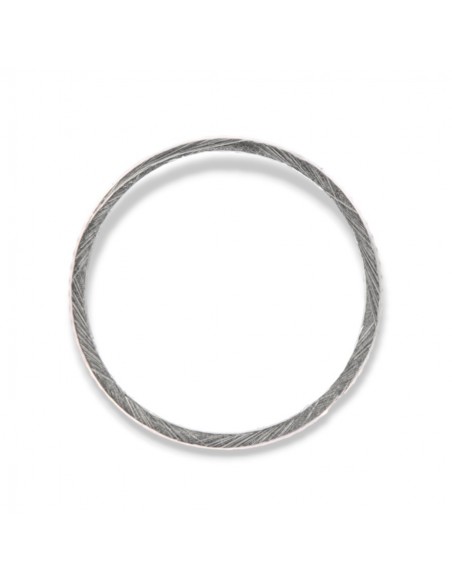 Anello Argento Rodiato Fascetta Tagli Orizzontali [9ade8fa1]