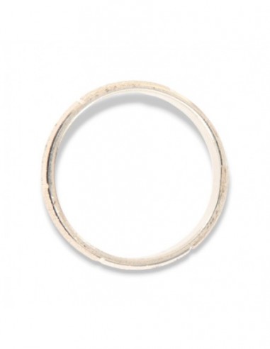 Anello Argento Rodiato Mezzotondo Satinata [b65a587b]