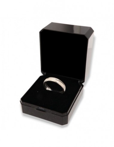 Anello Argento Rodiato Mezzotondo Satinata [d861da72]