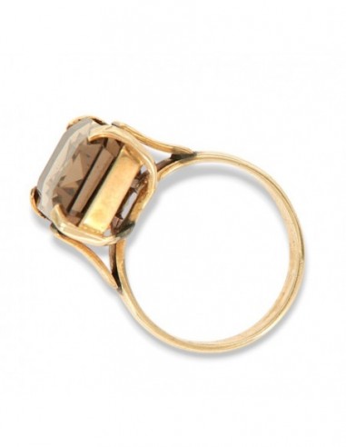 Anello Argento Dorato Quarzo Fumè [aae83a7c]