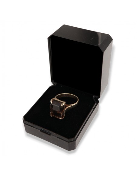 Anello Argento Dorato Quarzo Fumè [c4d3b875]