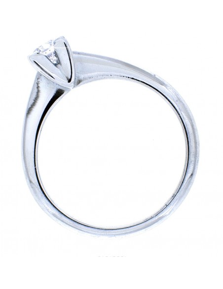 ANELLO ORO BIANCO SOLITARIO DRITTO DIAMANTE 0,30 C [365771a7]
