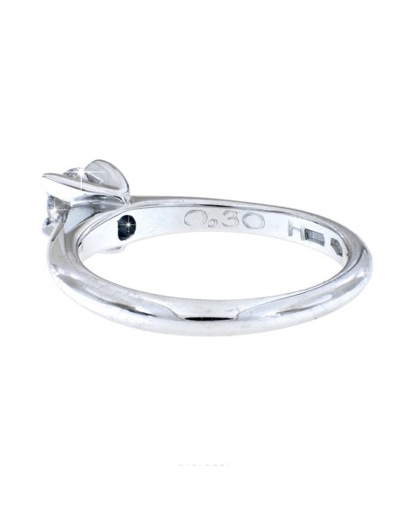 ANELLO ORO BIANCO SOLITARIO DRITTO DIAMANTE 0,30 C [330736b9]