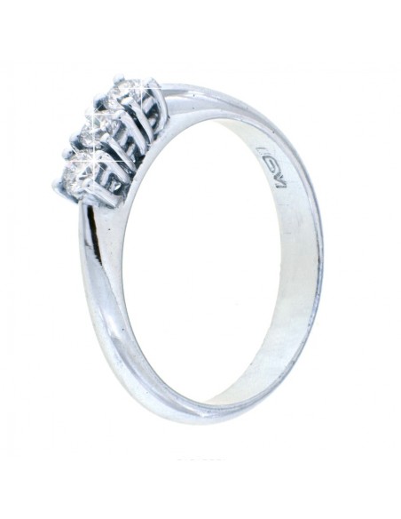 ANELLO TRILOGY ORO CON CASTONE A FILO DIAMANTI [1a540aa5]
