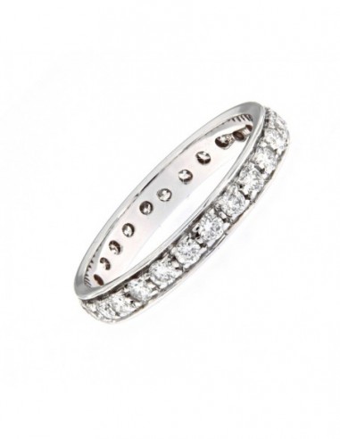 ANELLO ORO BIANCO GIRODITO ETERNITY DIAMANTI 0,81 [cd2bf8ab]
