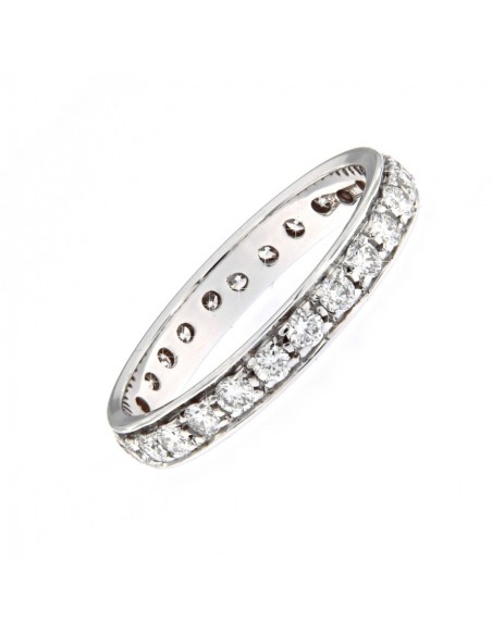 ANELLO ORO BIANCO GIRODITO ETERNITY DIAMANTI 0,81 [cd2bf8ab]