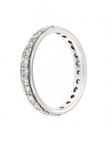 ANELLO ORO BIANCO GIRODITO ETERNITY DIAMANTI 0,81 [140dbba6]