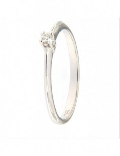 ANELLO ORO BIANCO SOLITARIO DIAMANTE FIDANZAMENTO [eb5e8055]