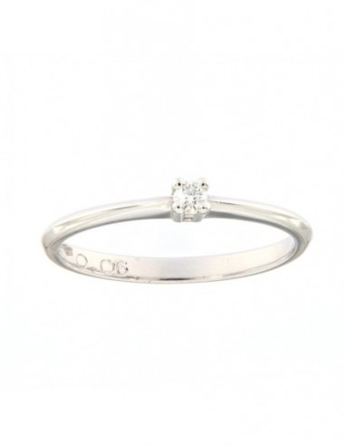 ANELLO ORO BIANCO SOLITARIO DIAMANTE FIDANZAMENTO [16d6e632]