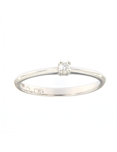 ANELLO ORO BIANCO SOLITARIO DIAMANTE FIDANZAMENTO [16d6e632]