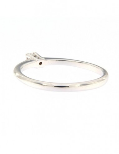 ANELLO ORO BIANCO SOLITARIO DIAMANTE FIDANZAMENTO [78ed643b]