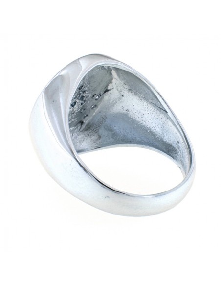 ANELLO ORO BIANCO SCUDO CHEVALIER INIZ. A DIAMANTI [d24be90b]