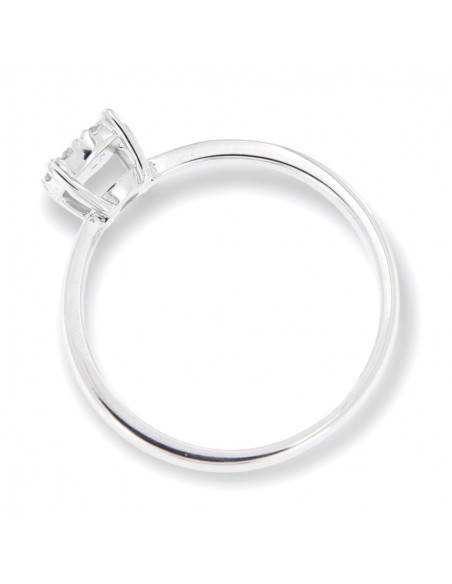 Anello Oro Bianco Solitario Magic 9 Diamanti 0,15 [d10cdda7]