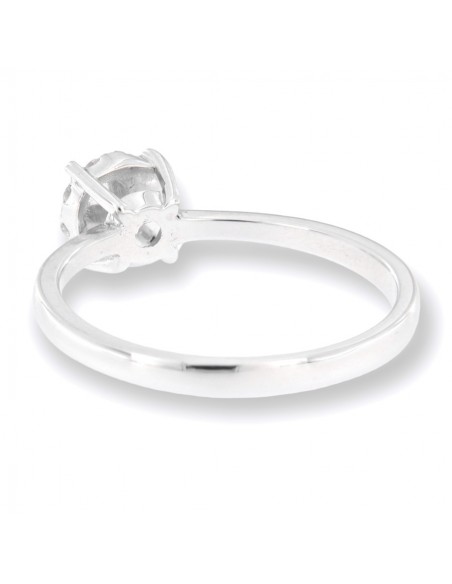 Anello Oro Bianco Solitario Magic 9 Diamanti 0,15 [66111ca3]