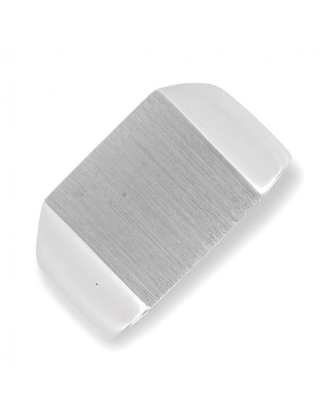 Anello Oro Bianco Chevalier Quadrato Satinato [0d690045]