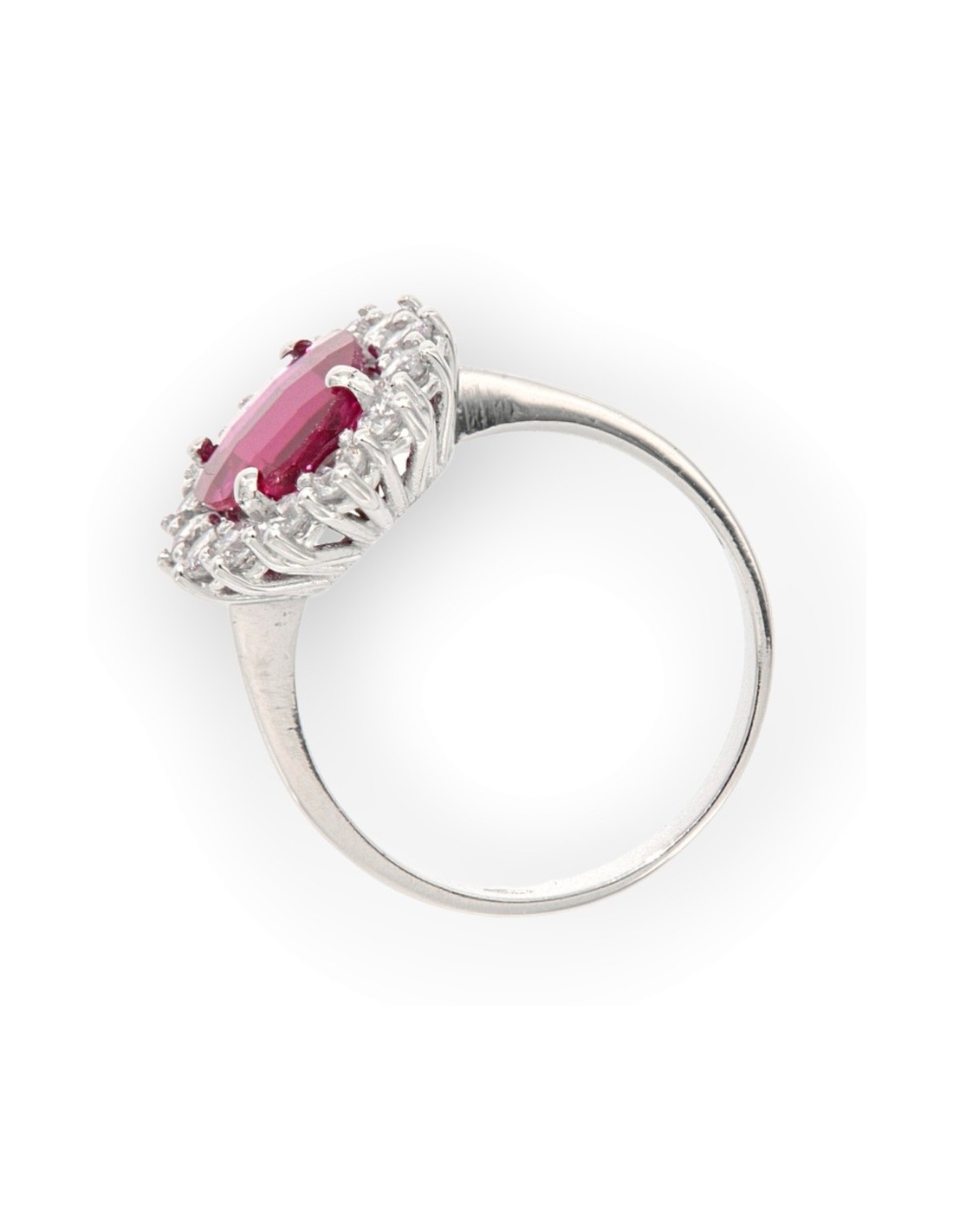 Collana Pipistrello In Argento 925 Con Teschio Rosso E Zircone Rosso - Gioiello Gothico