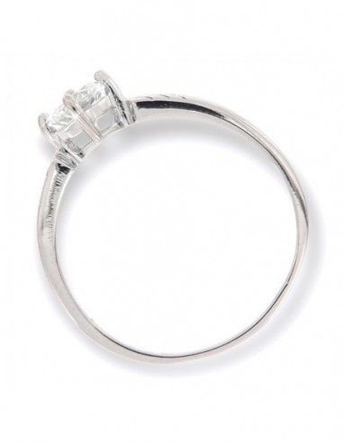 Anello Oro Bianco Solitario Zircone 5MM [bb4ae1d4]