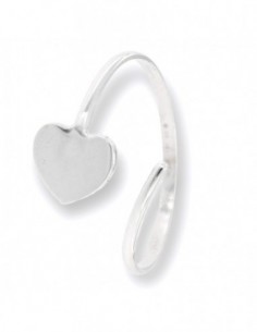 Anello Oro Bianco Cuore Gambo Aperto [6bdc132f]