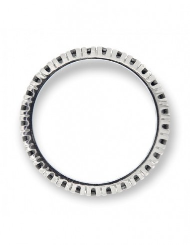 Anello Oro Bianco Eternity Zirconi Neri [deedd2cb]
