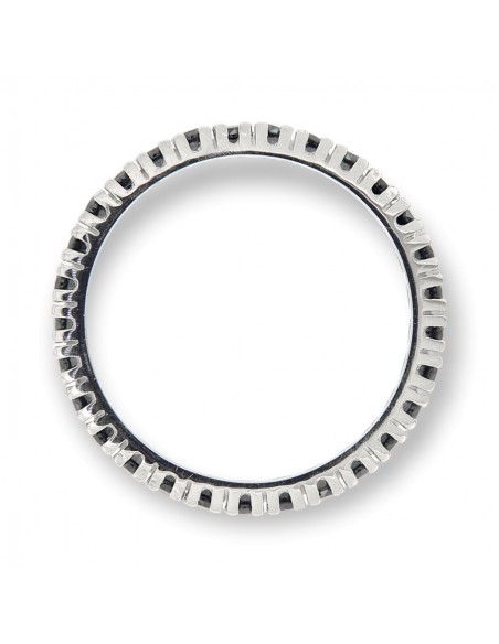 Anello Oro Bianco Eternity Zirconi Neri [deedd2cb]