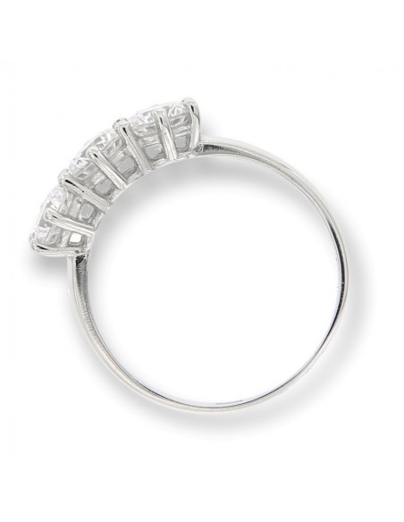 Anello Oro Bianco Trilogy Zirconi Bianchi [754271c8]