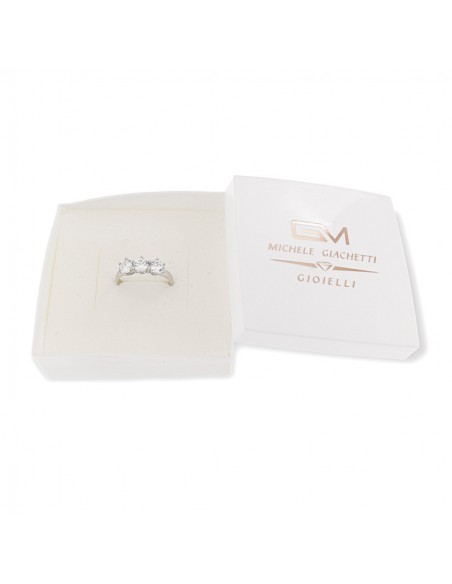 Anello Oro Bianco Trilogy Zirconi Bianchi [1b79f3c1]