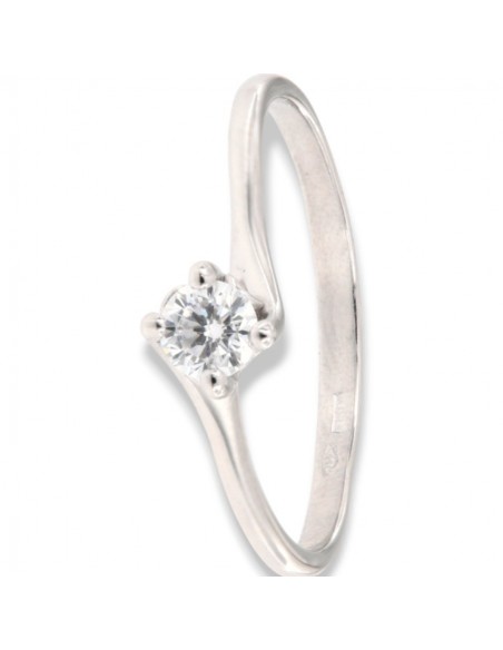 Anello Oro Bianco Solitario Vortice 2.00GR [1ee508fb]