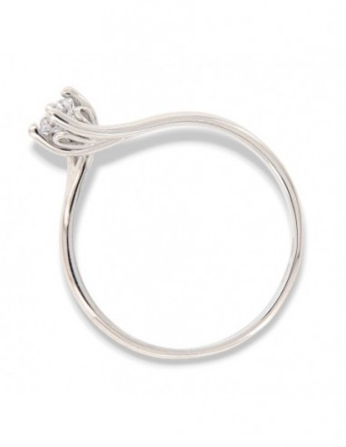 Anello Oro Bianco Solitario Vortice 2.00GR [d6bfa218]