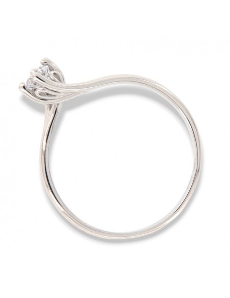 Anello Oro Bianco Solitario Vortice 2.00GR [d6bfa218]
