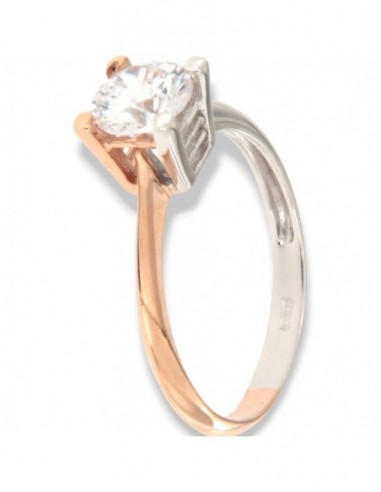 Anello Oro Bianco/Rosa Solitario 2,25GR [7557ebaf]